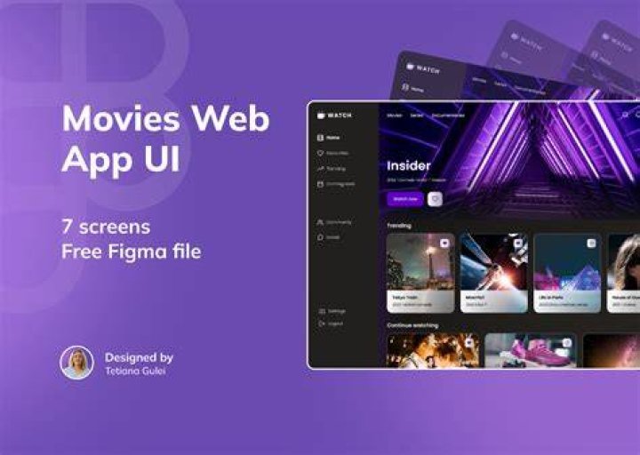 Streaming website user interface design